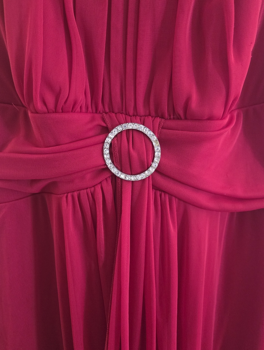 Ruby Rox Fuchsia High-Low Ruffle-Hem Evening Dress - Picture 5 of 7